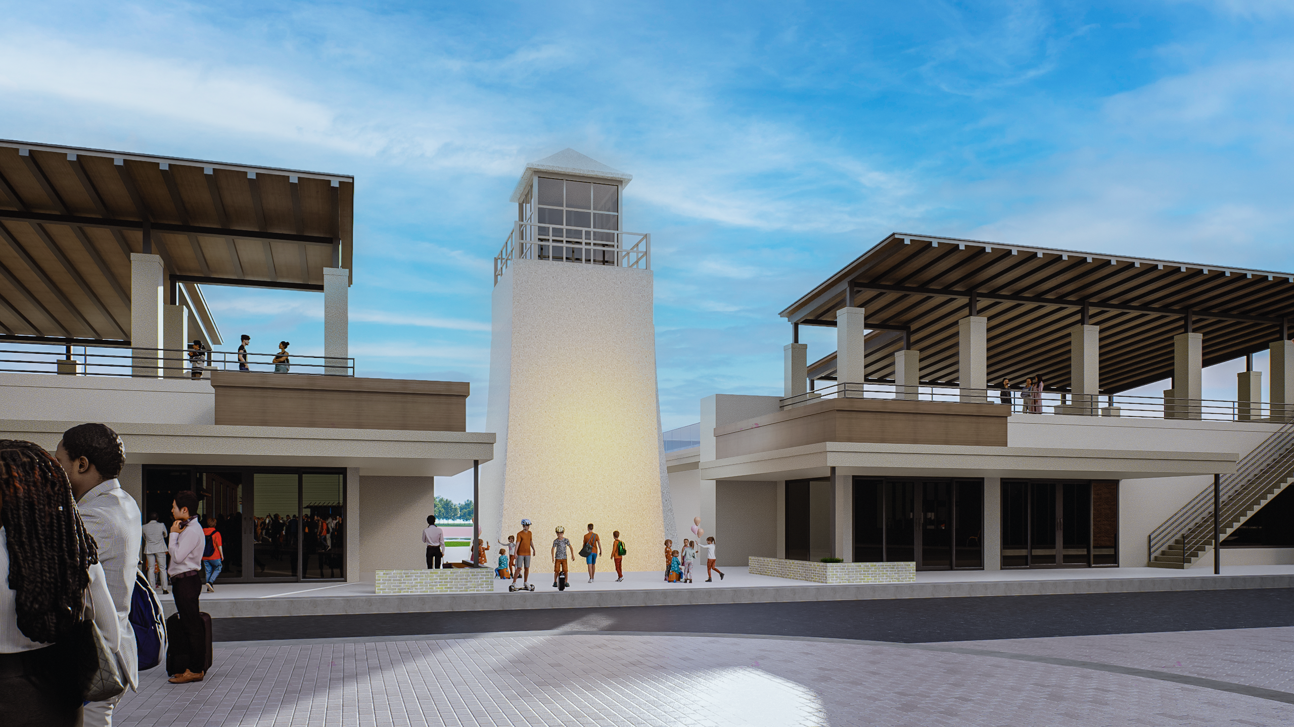 Lighthouse Plaza rendering at Seamist Commons