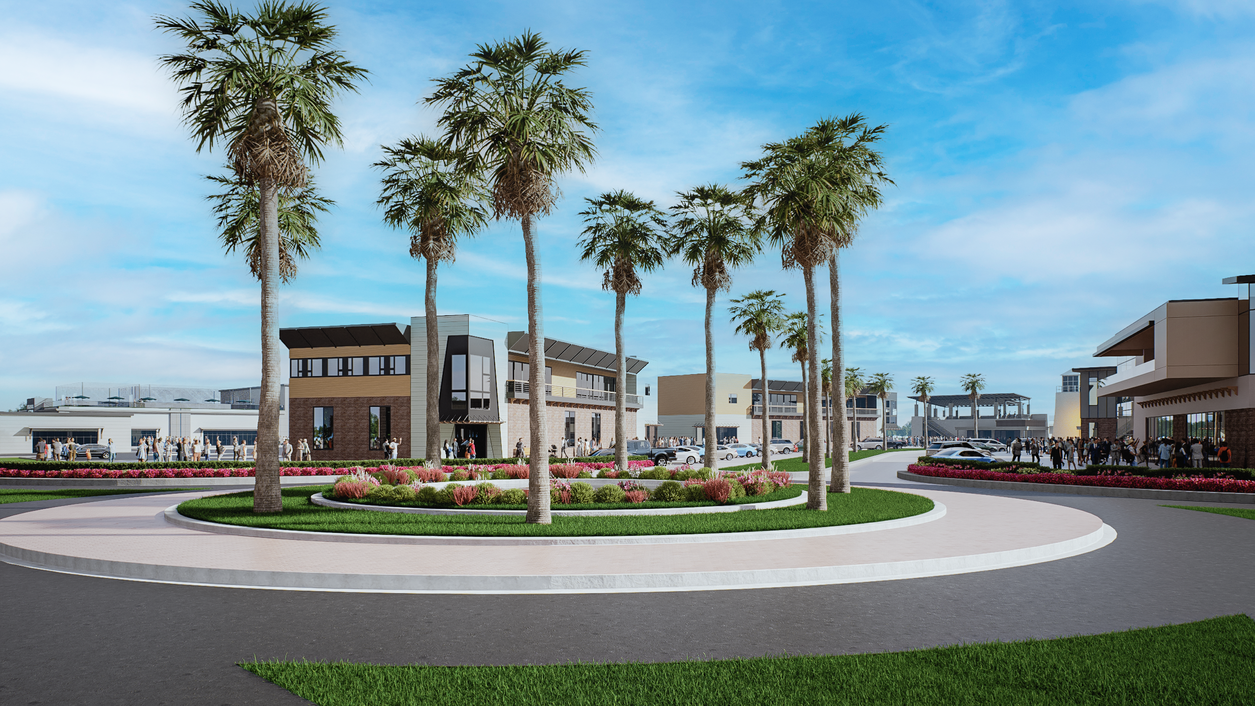 Roundabout entrance rendering